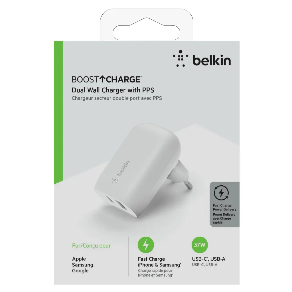 Overstore Article BELKIN Chargeur 42W 2 ports (USB-A + USB-C) (2).webp