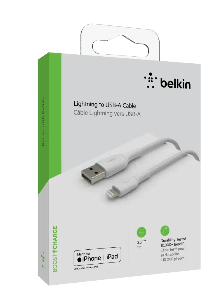 Article BELKIN Câble Lightning 1m (Blanc) (2).webp