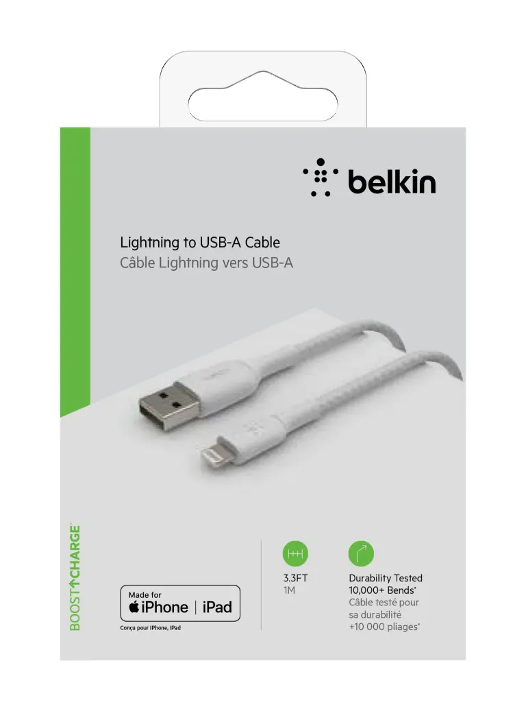 Article BELKIN Câble Lightning 1m (Blanc).webp