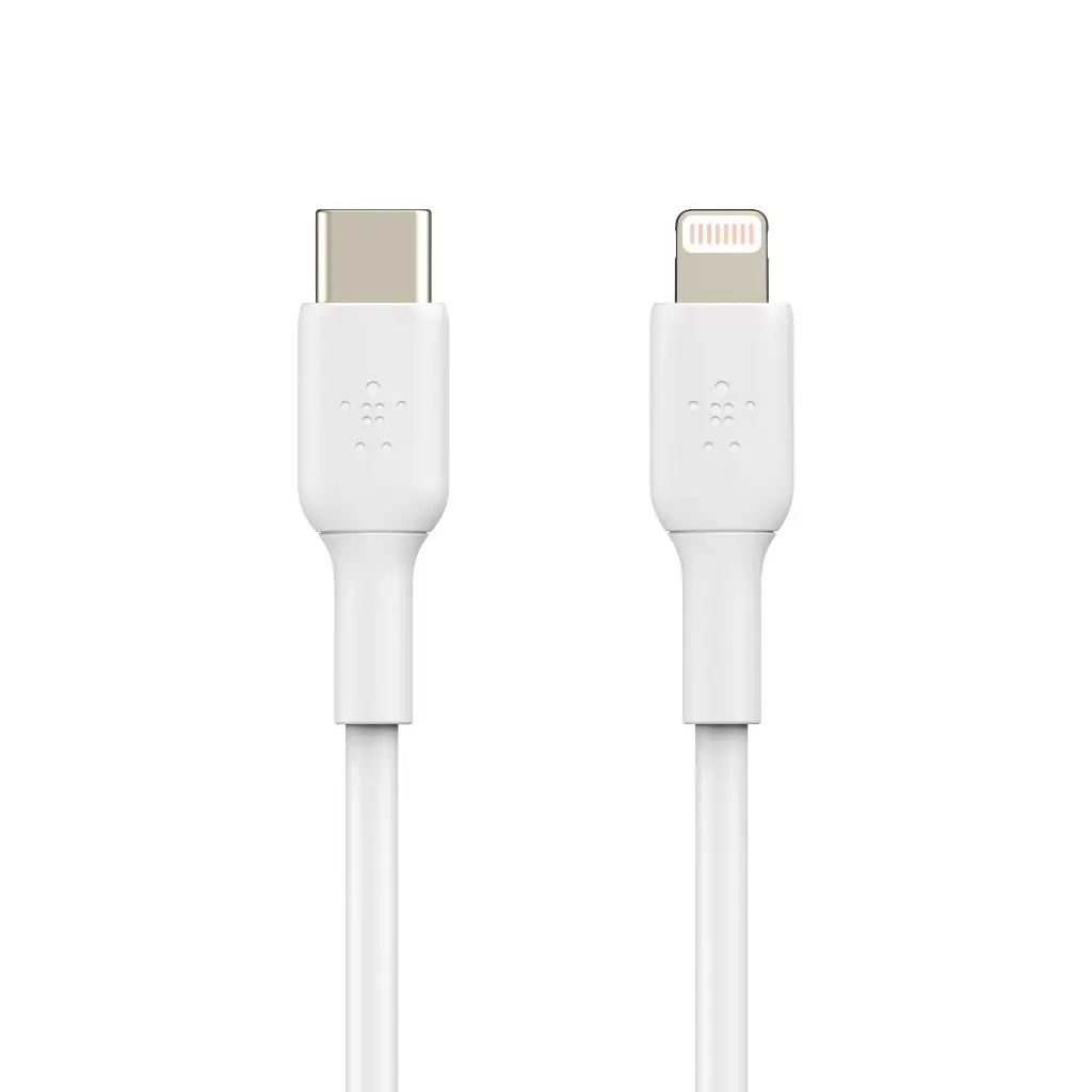 Overstore Article BELKIN Câble USB-C vers Lightning 1m (Blanc) (3).webp