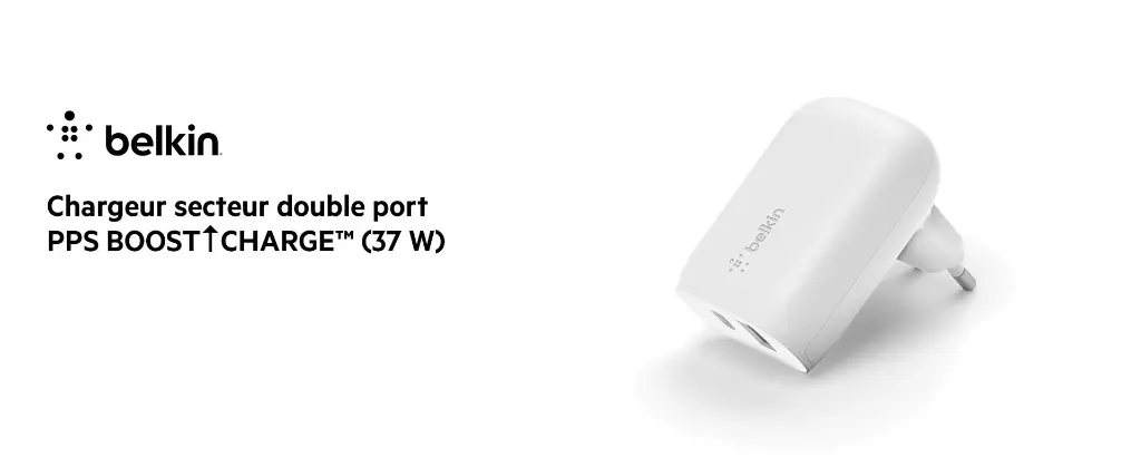 Overstore Article BELKIN Chargeur 42W 2 ports (USB-A + USB-C) (4).webp