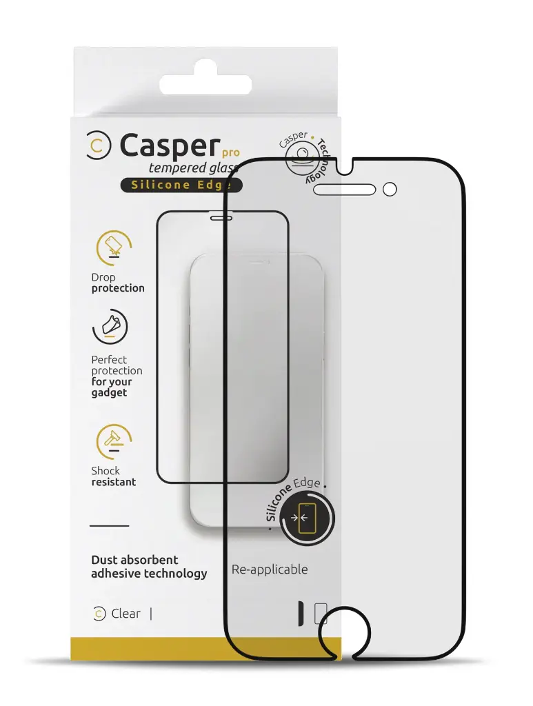 CASPER - Verre trempé silicone (iPhone 8 - SE2 - SE3)
