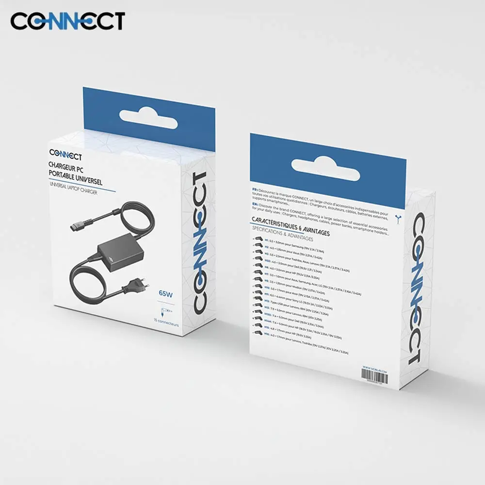 CONNECT - Chargeur PC universel 65W